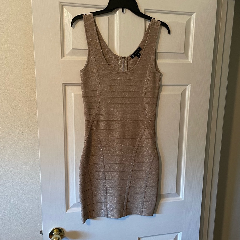 INC gold dress, size med